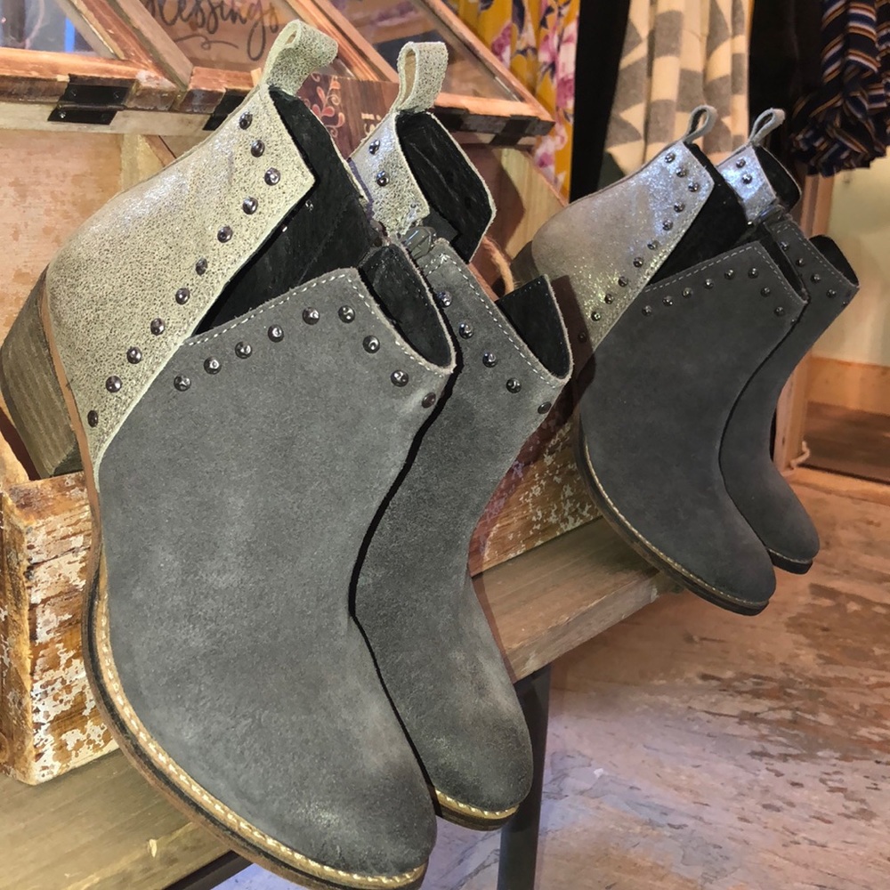 Leather booties